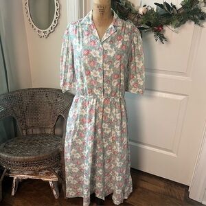 Vintage Orvis floral print cotton dress, size 12